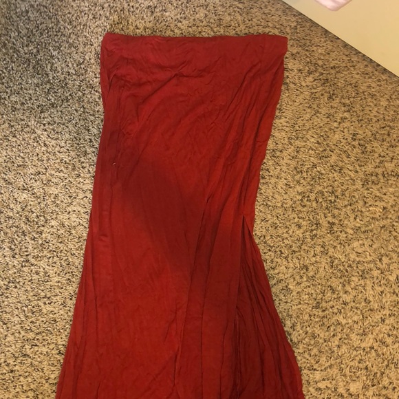 FOREVER 21 ORANGE MAXI SKIRT - Picture 2 of 3
